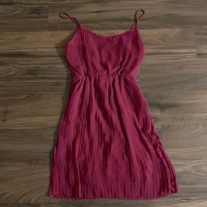Magenta pleated dress